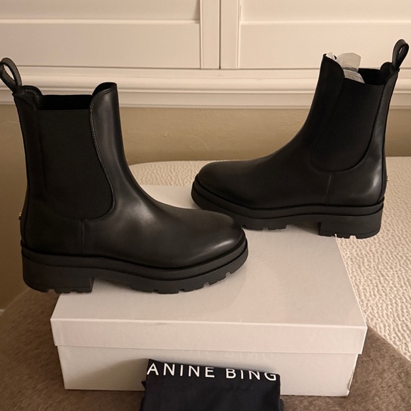 Anine Bing Black Justine Boot - Picture 3 of 9